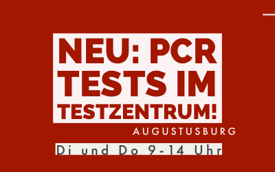 PCR Tests nun auch im Testzentrum Augustusburg