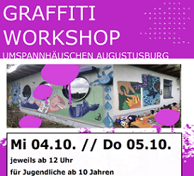 Graffiti-Workshop am Umspannhäuschen für Jugendliche